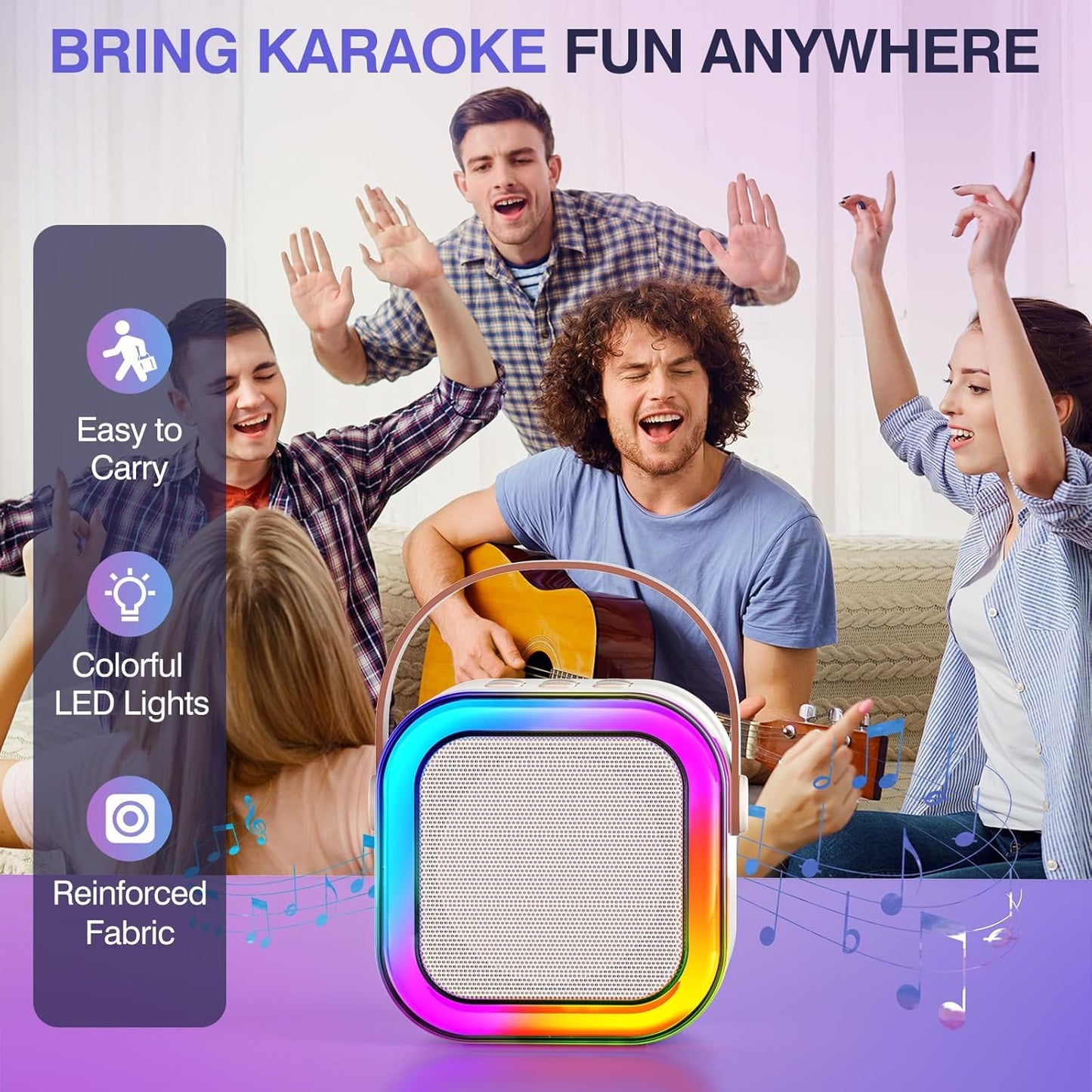 Mini Karaoke Speakers with Wireless Mic