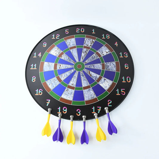 Magnetic Dart Board Game Set With 6 Soft-tip Darts