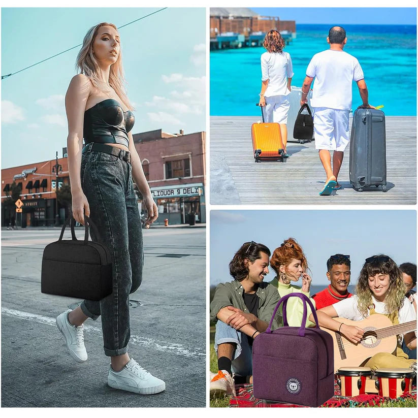 Insulated Lunch Bag with Zipper - Reusable Thermal Tote for Work & Travel