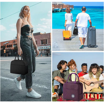 Insulated Lunch Bag with Zipper - Reusable Thermal Tote for Work & Travel