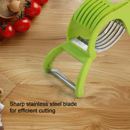 Multi-Blade Vegetable Cutter with Peeler - Stainless Steel Chopper Slicer