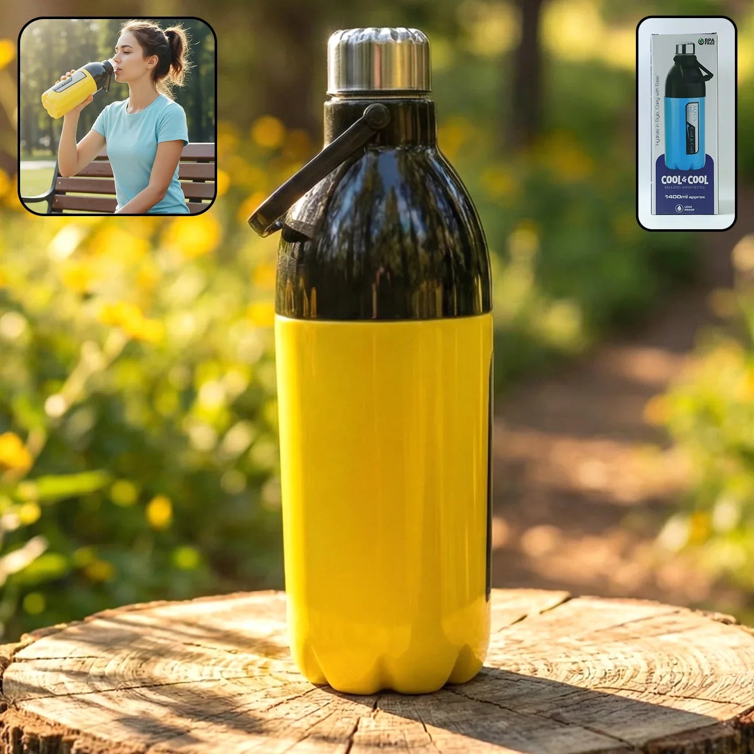 Large Capacity Leakproof Water Bottle (1 Pc 1400ml Approx)