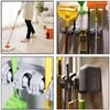 Azarbex™ Mop & Broom Holder | 5 Slots + 6 Hooks | No Drill Waterproof Wall Mount | UAE Fast Delivery